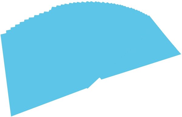 folia 6430 - Tonpapier himmelblau, DIN A4, 130 g/qm, 100 Blatt - zum Basteln und kreativen Gestalten von Karten, Fensterbildern und für Scrapbooking