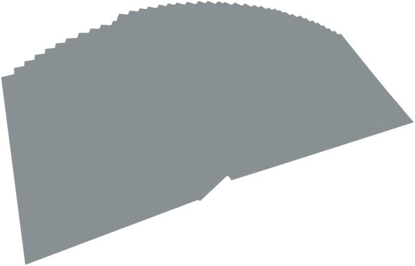 folia 6484 - Tonpapier steingrau, DIN A4, 130 g/qm, 100 Blatt - zum Basteln und kreativen Gestalten von Karten, Fensterbildern und für Scrapbooking