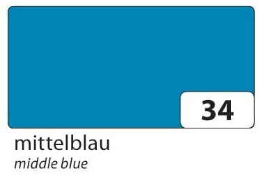 folia 67/100 34 Tonpapier 130g/m², 50x70cm, Mittelblau (100 Bogen)