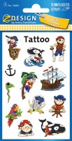 AVERY Zweckform 56683 Tattoo Kinder 12 Stück (Temporäre Tattoos Piraten, Kinder Tattoo wasserfest, Klebetattoos, Kindergeburtstag, Mitgebsel, Partyspiele Preise, Kinder zum Spielen, Tattoo Jungen)