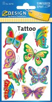 AVERY Zweckform 56742 Tattoo Kinder 8 Stück (Temporäre Tattoos Schmetterling, Kinder Tattoo wasserfest, Klebetattoos, Kindergeburtstag, Mitgebsel, Partyspiele, Kinder zum Spielen, Tattoo Mädchen)