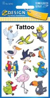 AVERY Zweckform 56762 Kinder Vögel 11 Tattoos (Temporäre Tattoos, wasserfeste Kindertattoos, hautfreundliche Klebetattoos, Aufkleber für Jungen Mädchen Mitgebsel Kindergeburtstag Party)
