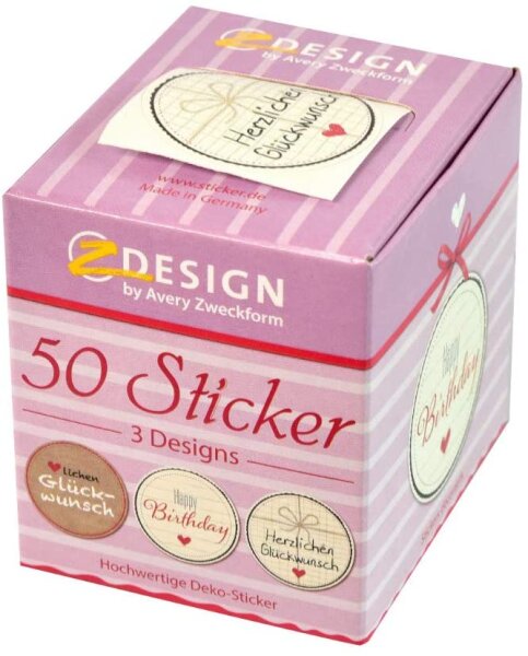 AVERY Zweckform 56814 Geschenkaufkleber Sticker auf Rolle 50 Stück (E, 7,49  €