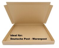 SAD Warenpostkartons 350x250x30mm Postkarton für Warenpost International XS geeignet - DIN A4 Format - Briefkartons - DHL Karton - leicht & stabil