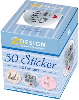 AVERY Zweckform 56860 Marmelade Sticker auf Rolle 50 Stück (Etiketten, Aufkleber, ablösbare Papiersticker mit Silberprägung 38 mm im Spender, beschriftbar, Einmachetiketten, Selbstgemachtes)