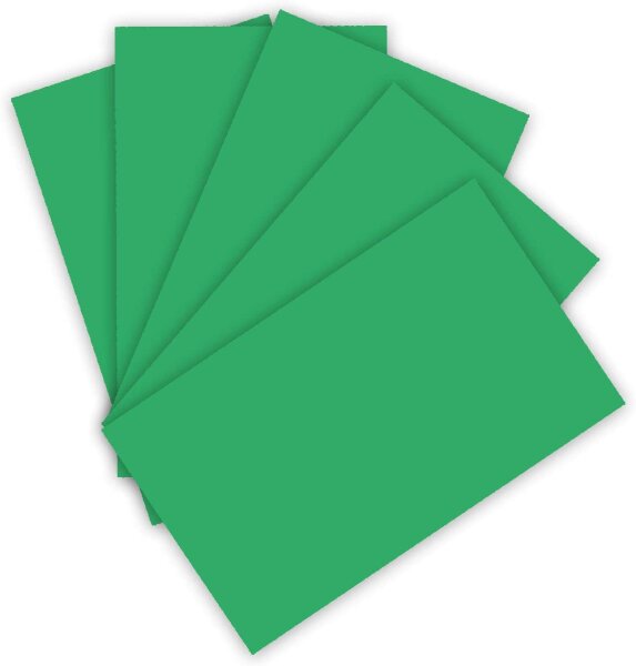 folia 6122/4/54 - Tonkarton 220 g/m², Bastelkarton in smaragdgrün, DIN A4, 100 Blatt, als Grundlage für zahlreiche Bastelarbeiten