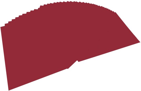 folia 61/22 - Fotokarton dunkelrot, 50 x 70 cm, 300 g/qm, 10 Bogen - ideale Grundlage für zahlreiche Bastelideen