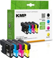 KMP Multipack B78VX schwarz, cyan, magenta, gelb...
