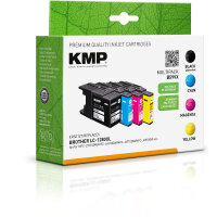 KMP Multipack B59VX schwarz, cyan, magenta, gelb Tintenpatronen ersetzen Brother LC-1280XLVALBP