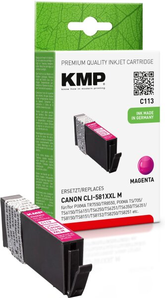 KMP C113 magenta Tintenpatrone ersetzt Canon PGI-581XXL M (1996C001)