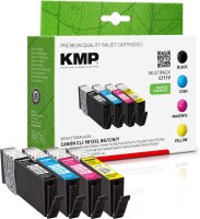 KMP Multipack C111V schwarz, cyan, magenta, gelb...
