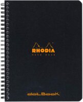 Rhodia 193469C Notizbuch (liniert, ideal für Ihre Notizen, DIN A5, 14,8 x 21 cm, 80 Blatt) 1 Stück schwarz