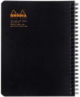 Rhodia 193469C Notizbuch (liniert, ideal für Ihre Notizen, DIN A5, 14,8 x 21 cm, 80 Blatt) 1 Stück schwarz