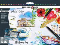 Eberhard Faber 558224 - Artist Color Sketch Marker Set mit 24 Farben, Fasermaler mit Doppelspitze, im Kartonetui, zum Zeichnen, Skizzieren und Illustrieren