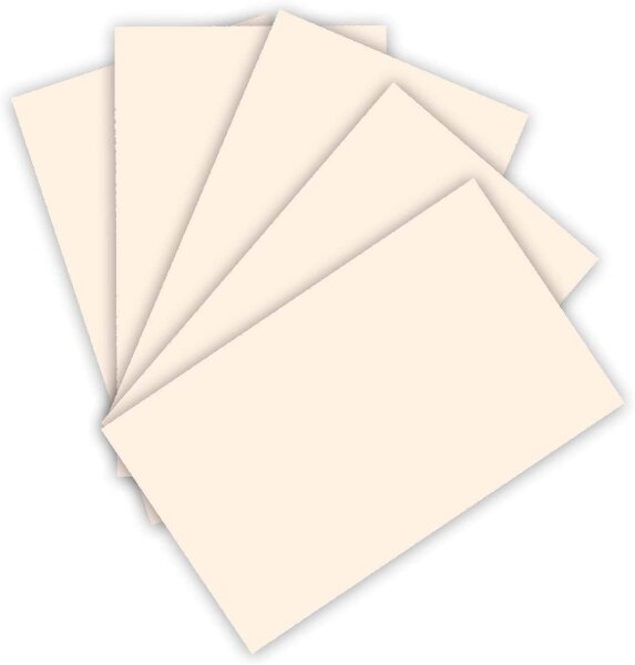 folia 614/50 43 - Fotokarton DIN A4, 300 g/qm, 50 Blatt, hellbeige - zum Basteln und kreativen Gestalten von Karten, Fensterbildern und für Scrapbooking