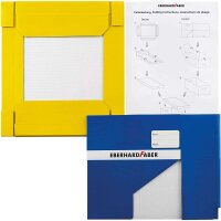Eberhard Faber 579990 - Schulbox aus festem Karton, Aufbewahrungsbox mit Deckel, Beschriftungsfeldern und Aufbau-Anleitung, zum Aufbewahren von Schul-, Bastel- und Zeichenmaterial