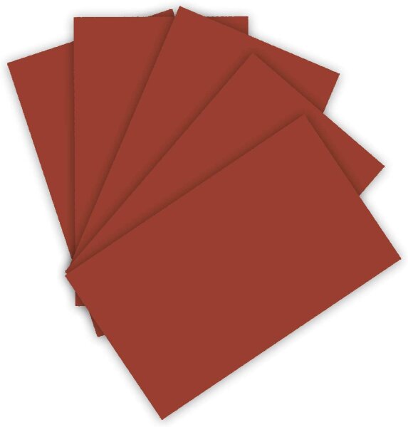 folia 614/50 74 - Fotokarton DIN A4, 300 g/qm, 50 Blatt, rotbraun - zum Basteln und kreativen Gestalten von Karten, Fensterbildern und für Scrapbooking