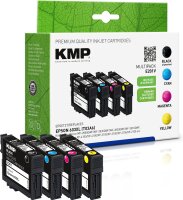 KMP Multipack E201V schwarz, cyan, magenta, gelb...