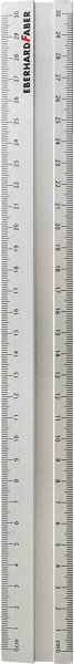 Eberhard Faber 570009 - Aluminium-Lineal, ca. 30 cm lang, mit Millimeter- und Zentimeter-Skalierung, rutschfest, für Schule, Büro und Freizeit