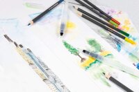 Eberhard Faber 516025 - Artist Color Aquarellfarbstifte in 24 Farben, runde Form, mit bruchsicherer Mine, im Metalletui, für modernes Grafikdesign, feine Zeichnungen und farbstarke Aquarelle