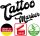 Eberhard Faber 559504 - Tattoostifte Set Kids mit 4 Markern in unterschiedlichen Farben und 4 Schablonen, im Etui, abwaschbar, dermatologisch getestet, zur kreativen Gestaltung der Haut