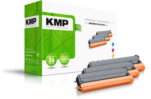 KMP Multipack B-T99V cyan, magenta, gelb Tonerkartusche ersetzt Brother TN421C/TN-421M/TN-421Y