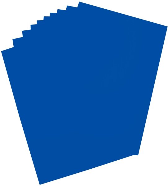 folia 65320 - Plakatkarton, ca. 48 x 68 cm, 10 Bögen, 380 g/qm, einseitig königsblau gefärbt - ideal zum Basteln oder Erstellen von Plakaten und Anzeigen