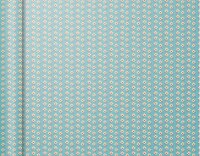 Clairefontaine 223871C - Rolle Geschenkpapier Excellia Tiny Rolls, 5m x 35 cm, 80g, 1 Rolle, Blumen mit blauem Hintergrund