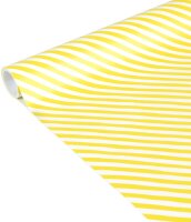 Clairefontaine 223861C - Rolle Geschenkpapier Excellia Tiny Rolls, 5m x 35 cm, 80g, 1 Rolle, Streifen Gelb