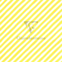 Clairefontaine 223861C - Rolle Geschenkpapier Excellia Tiny Rolls, 5m x 35 cm, 80g, 1 Rolle, Streifen Gelb