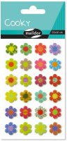 Maildor CY021O Packung mit Stickers Cooky 3D (1 Bogen, 7,5 x 12 cm, ideal zum Dekorieren, Sammeln oder Verschenken, Blume) 1 Pack