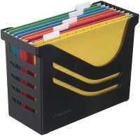 Re-Solution Office Box, Jalema 2658026998, Hängeregister inklusiv 5 Hängemappen A4, farbig sortiert, schwarz & Herlitz 5874755 Hängetasche farbig sortiert 5er Packung
