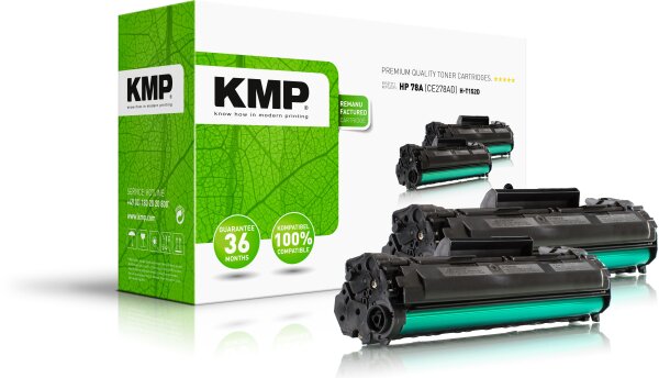 KMP Doublepack H-T152D schwarz Tonerkartusche ersetzt HP LaserJet Pro HP 78A (CE278A)