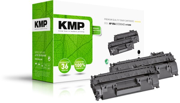 KMP Doublepack H-T235D schwarz Tonerkartusche ersetzt HP LaserJet HP 05A (CE505D)