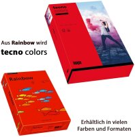 inapa farbiges Druckerpapier, buntes Papier tecno Colors: 80 g/m², A4, 500 Blatt, intensivrot
