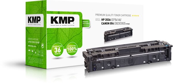 KMP H-T246C cyan Tonerkartusche ersetzt HP Color LaserJet Pro HP 203A (CF541A) / Canon 054 (3023C002)