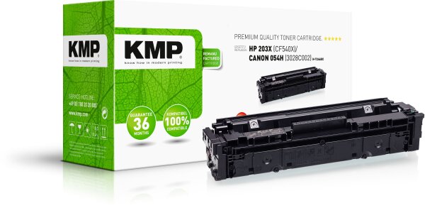 KMP H-T246BX schwarz Tonerkartusche ersetzt HP Color LaserJet Pro HP 203X (CF540X) / Canon 054 (3028C002)