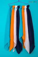 MAKIAN Mullwindeln / Spucktücher - 8er Pack, 80x80 cm, ÖKO-TEX zertifizierte Premium Qualität - doppelt gewebte Stoffwindeln/Mulltücher mit verstärkter Umrandung, kochfest - Mehrfarbig Schwarz Weiß Orange Blau