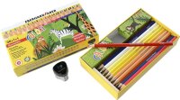 Eberhard Faber 514838 - Colori Stifte-Set mit 36 Sechskant-Buntstiften, 1 Bleistift und einem Spitzer, wasserfest und bruchsicher, im Kartonetui, Farb-Stifte zum Malen, Illustrieren und Zeichnen