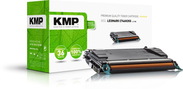 KMP L-T119B schwarz Tonerkartusche ersetzt Lexmark (C746H2KG)