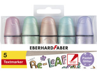 Eberhard Faber Textmarker Mini Highlighter Glitter Pastell 5 Farben