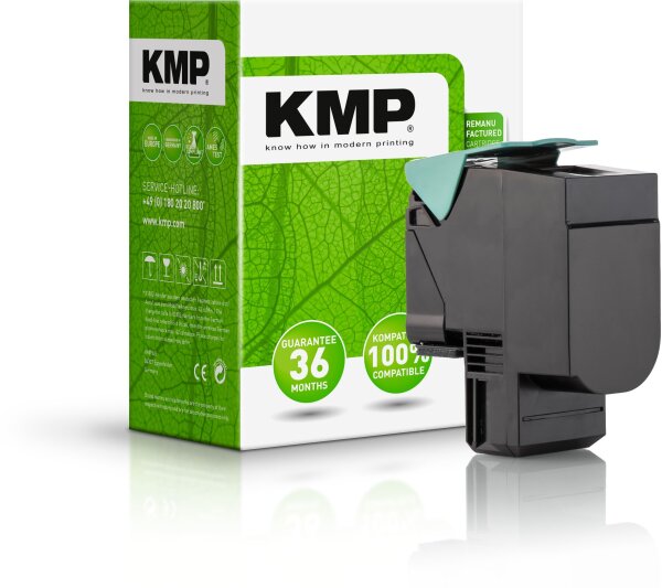 KMP L-T112BK schwarz Tonerkartusche ersetzt Lexmark (800S1/802SK)