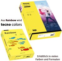 inapa farbiges Druckerpapier, buntes Papier tecno Colors: 160 g/m², A4, 250 Blatt, gelb