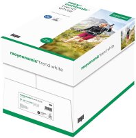 inapa Recycling-Papier, Druckerpapier Recyconomic trend white: 80 g/qm², A4, 5x500 Blatt, matt, CIE-Weiße: 85, 2500 Blatt