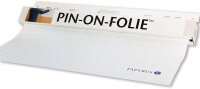 tecno Pin Folie Präsentationsfolie selbsthaftend, Flipchart-Folie: 1 Rolle = 25 Blatt, alle 80 cm perf., kariert, weiß