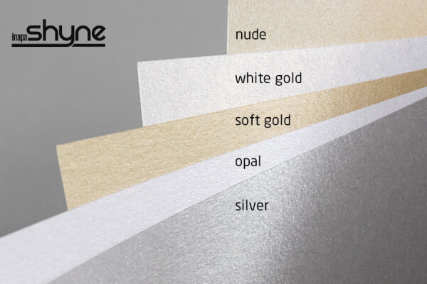 Majestic Shyne 120g/m², DIN A4, 50 Blatt - White Gold - schimmerndes Papier
