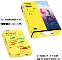 inapa farbiges Druckerpapier, buntes Papier tecno Colors: 80 g/m², A4, 500 Blatt, gelb