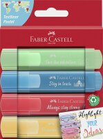 Faber-Castell 254625 - Textmarker TL 46, Pastell Promo, 4er Etui, 1 Stück
