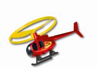 Paul Günther 1676 - Fire Copter, Propellerspiel für Kinder ab 4 Jahren, fliegender Helikopter mit Startgriff, tolle Flugeigenschaften, Rotordurchmesser ca. 12,5 cm, ideal als Geschenk