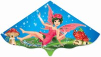 Paul Günther 1101 - Kinderdrachen Magic Fairy, Einleinerdrachen aus robuster PE-Folie für Kinder ab 4 Jahren, mit Wickelgriff und Schnur, ca. 115 x 63 cm groß, ideal auch bei leichtem Wind